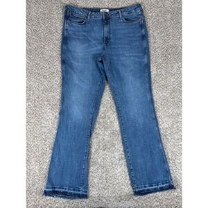 Wrangler Retro Jeans‎ Womens 35x32 Blue Cotton Blend Raw Hem Western Boho